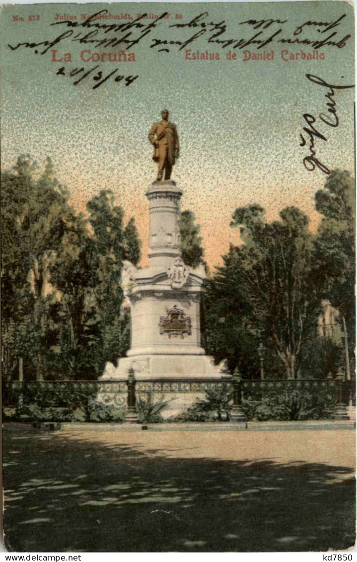 La Coruna - Estatua De Daniel Carballo - La Coruña