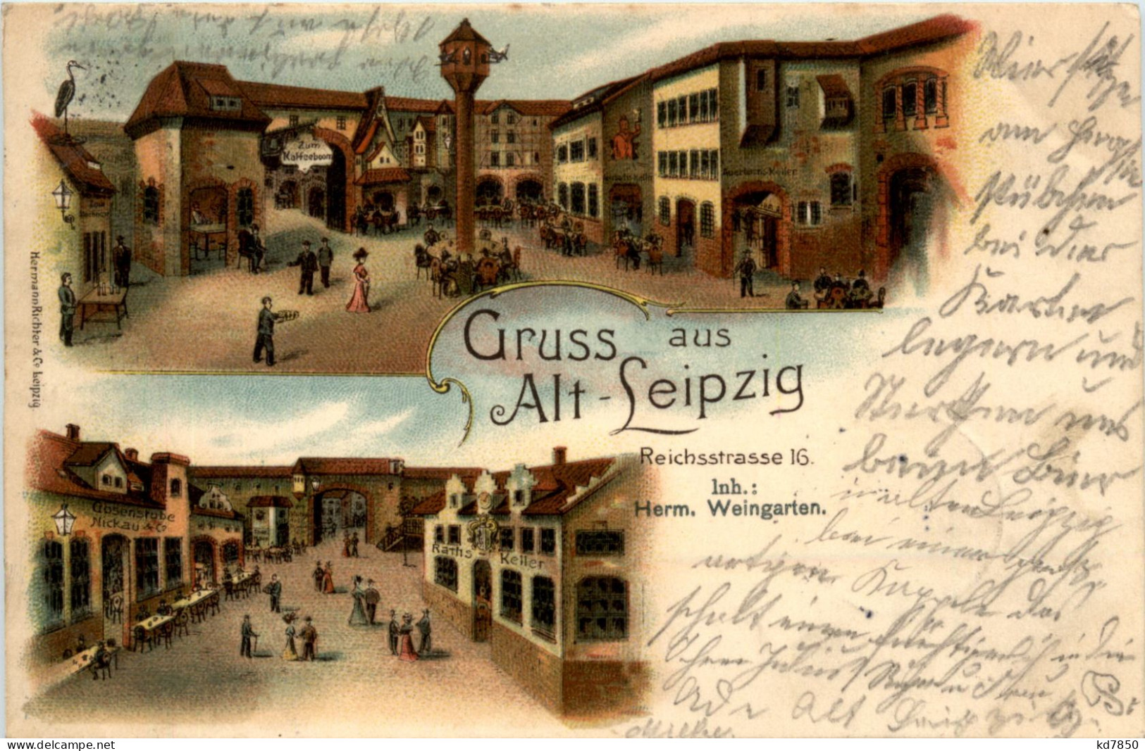 Gruss Aus Alt Leipzig - Litho - Leipzig