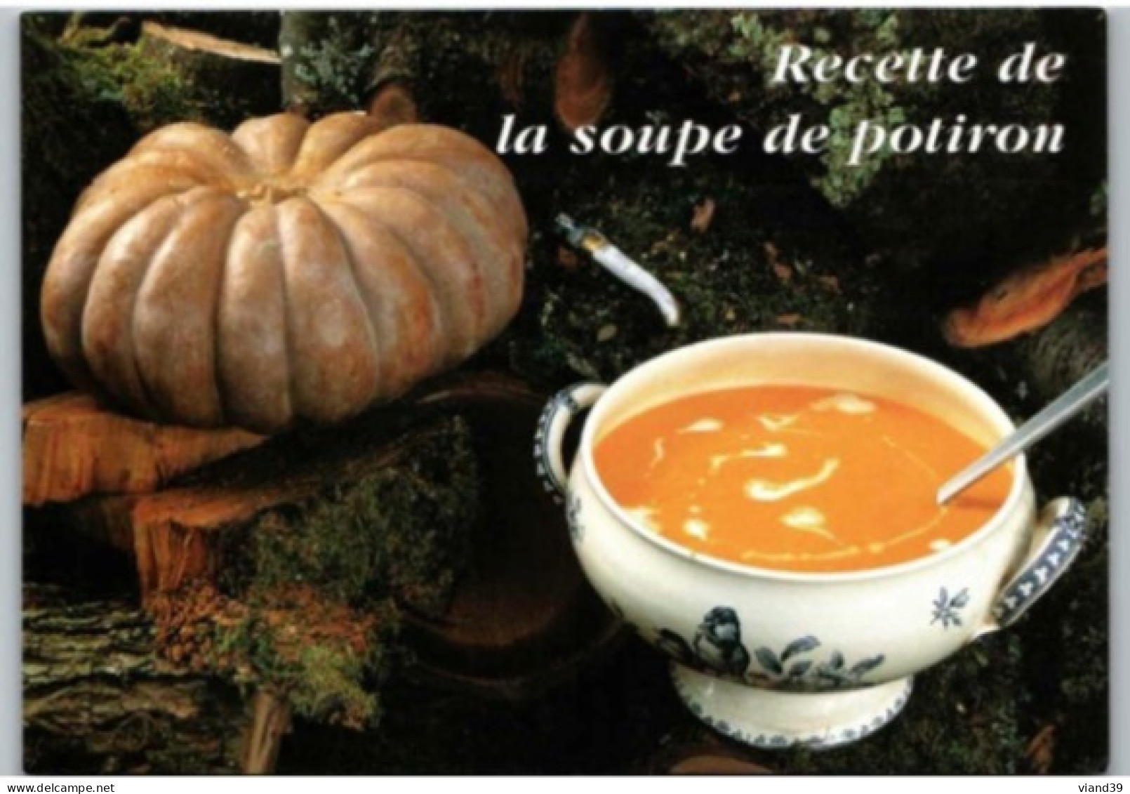 LA SOUPE DE POTIRON.  -   Recettes De Cuisine  - CPM - Voir Scannes Recto-Verso - Recetas De Cocina