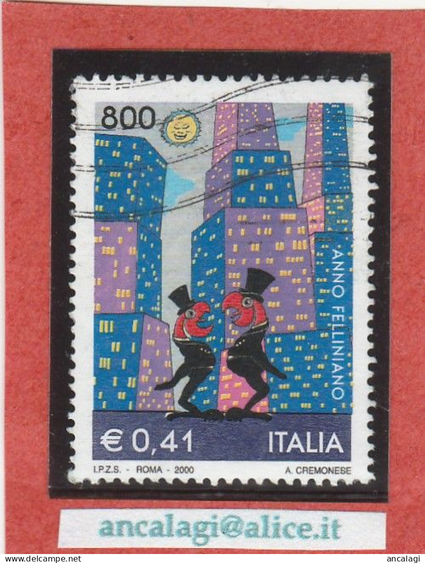 USATI ITALIA 2000 - Ref.0835A "ANNO FELLINIANO" 1 Val. - - 1991-00: Afgestempeld