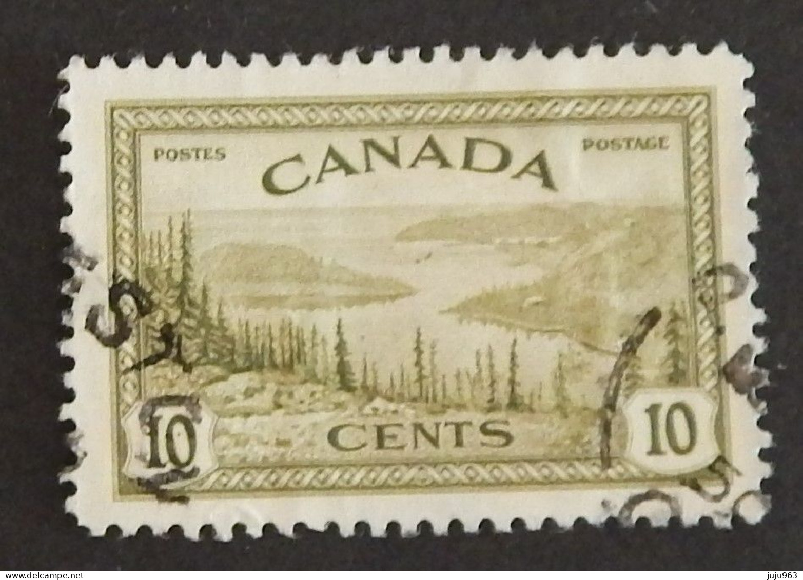 CANADA YT 220 OBLITÉRÉ  "LAC DU GRAND OURS" ANNÉE 1946 - Usati