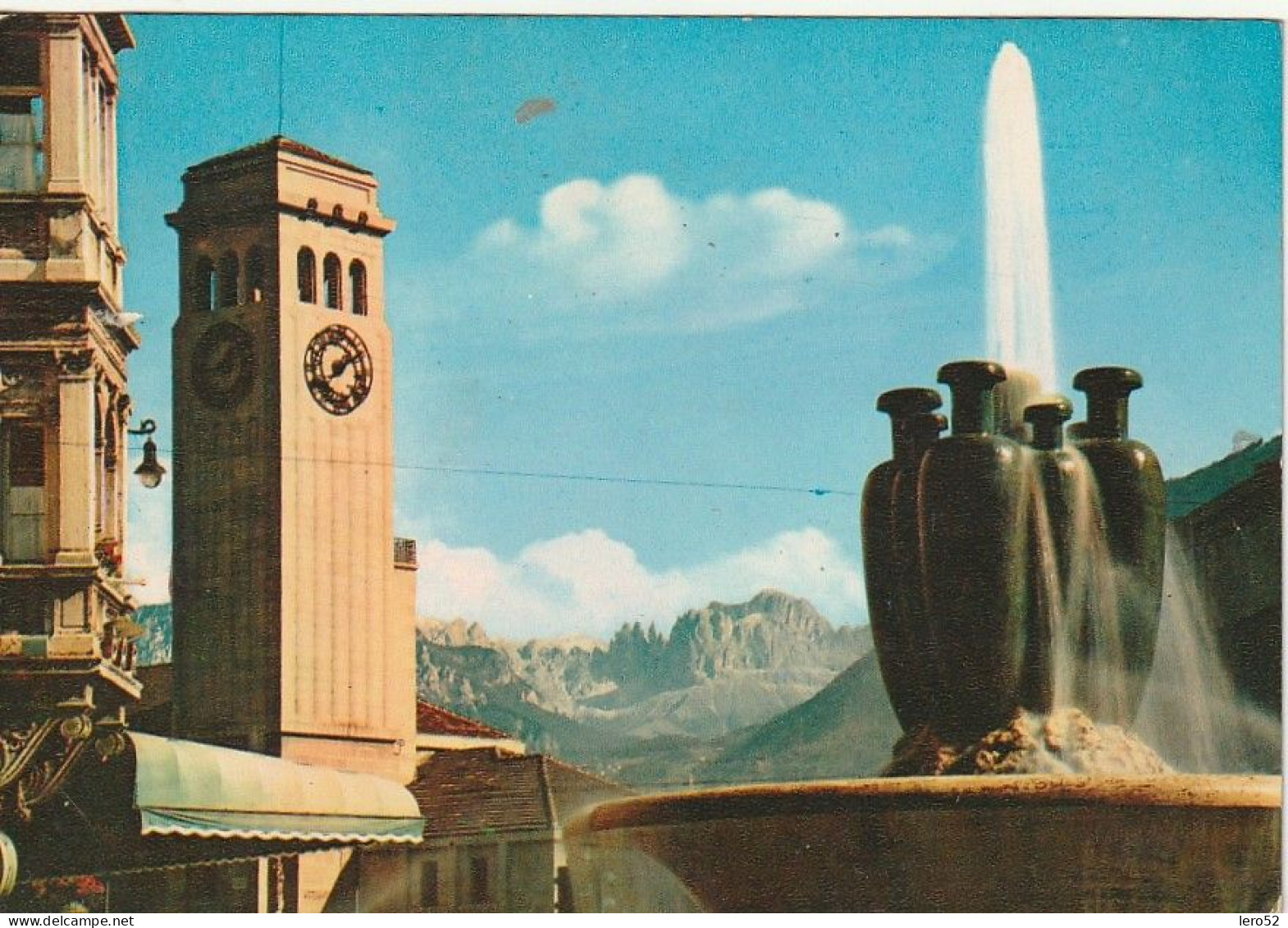 BOLZANO FONTANA DELLE RANE CON CATINACCIO VIAGGIATA ANNO 1960 - Bolzano (Bozen)
