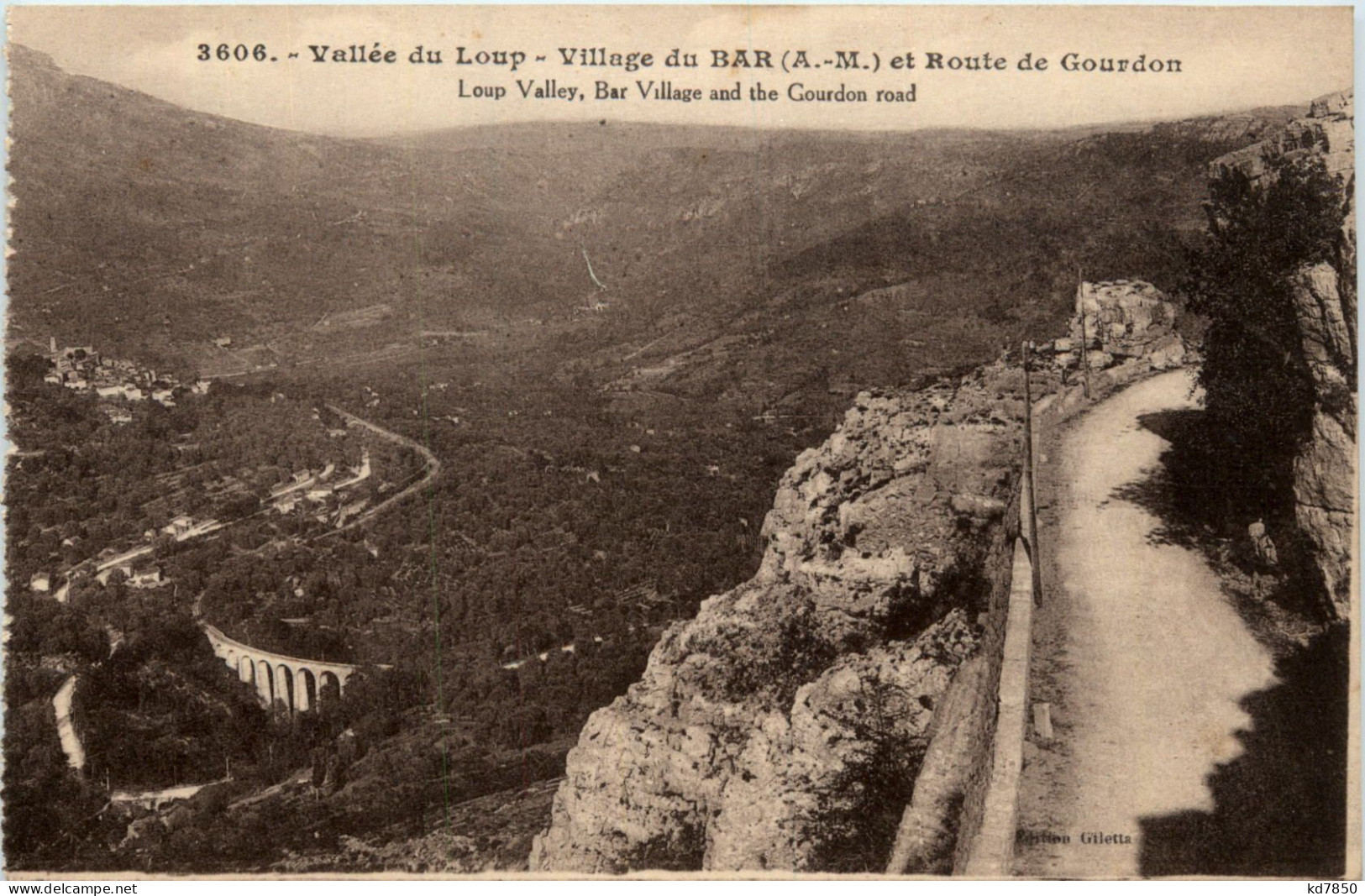 Vallee Du Loup, Village Du Bar Et Route De Gourdon - Gourdon