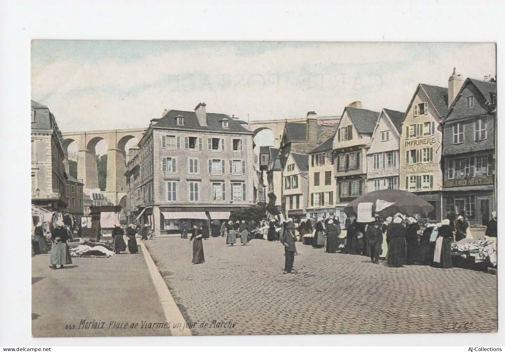 AJC - Morlaix - Place De Viarmes Un Jour De Marché - Morlaix