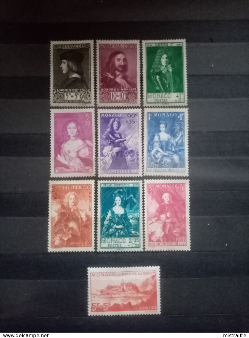 MONACO.1939. " Princes Et Princesses " N° 185 à 194 Série Complète. NEUFS+. Côte YT 2024 : 300,00 € - Nuovi