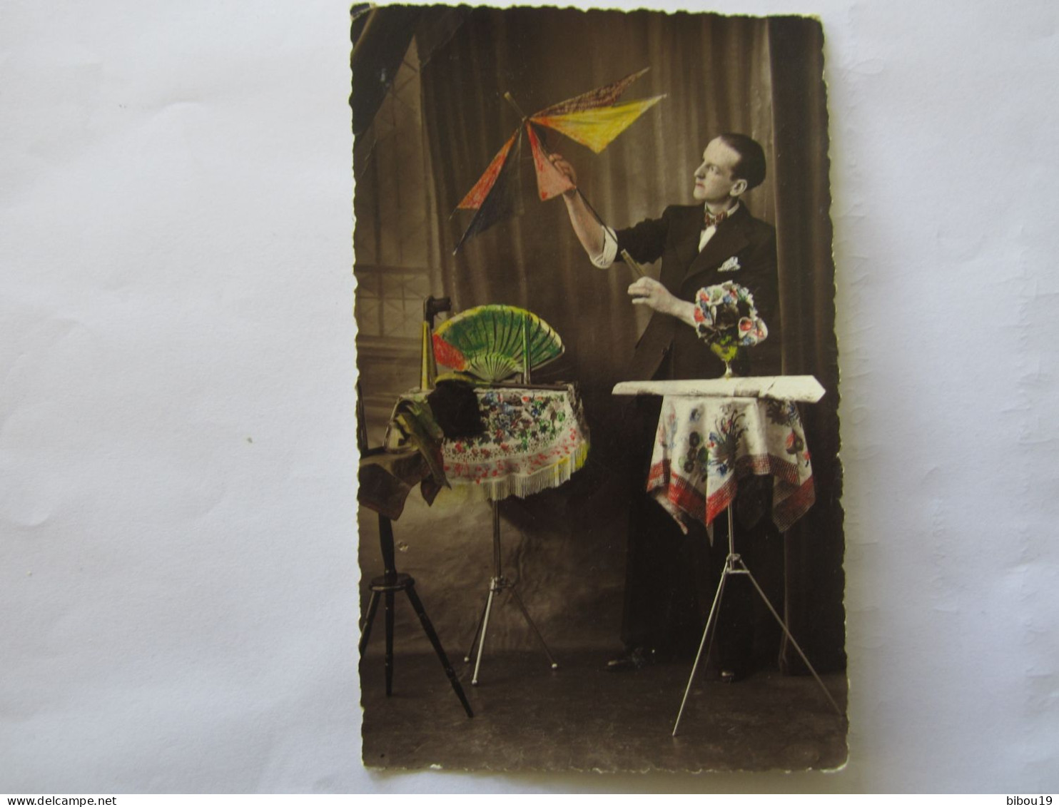 CARTE PHOTO ILLUSIONNISTE PIERRE RIFFAUD RIFFALLO 7 RUE DES ECACHOIRS NANTES - Kabarett