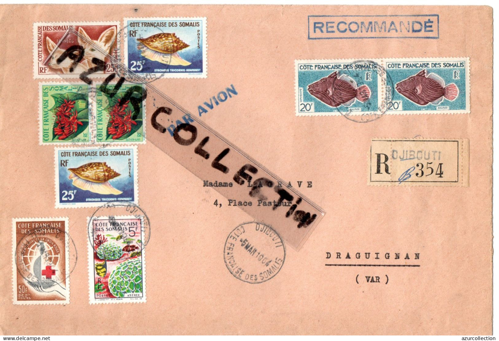 LETTRE REC POUR DRAGUIGNAN - Storia Postale