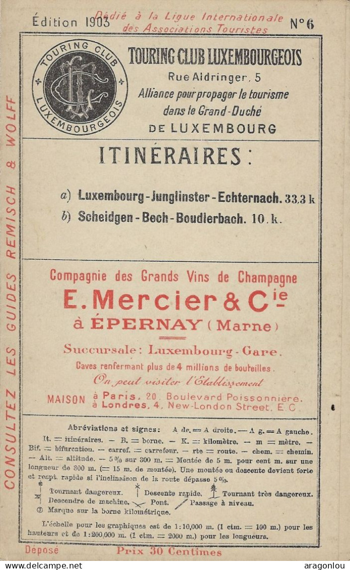 Luxembourg - Luxemburg -    TOURING CLUB LUXEMBOURG - Advertising