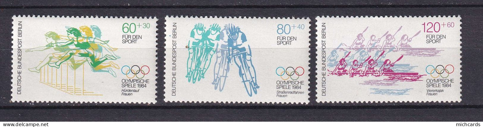 181 ALLEMAGNE 1984 - Y&T 677/79 - Sport Course Haie Cyclisme Kayak - Neuf ** (MNH) Sans Charniere - Ungebraucht