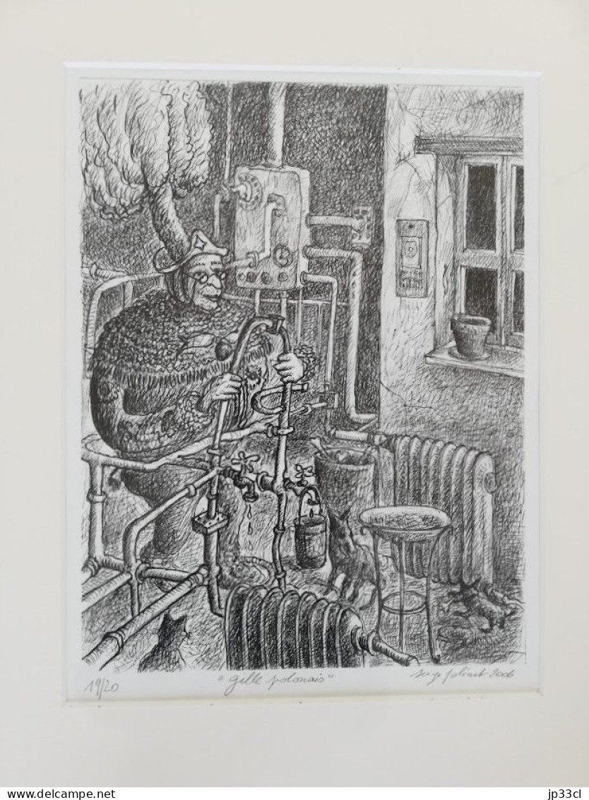 "Gille Polonais" - Lithographie Numérotée 19/20 Et Signée Par L'artiste Belge Serge Poliart, 2006 - Contemporary Art