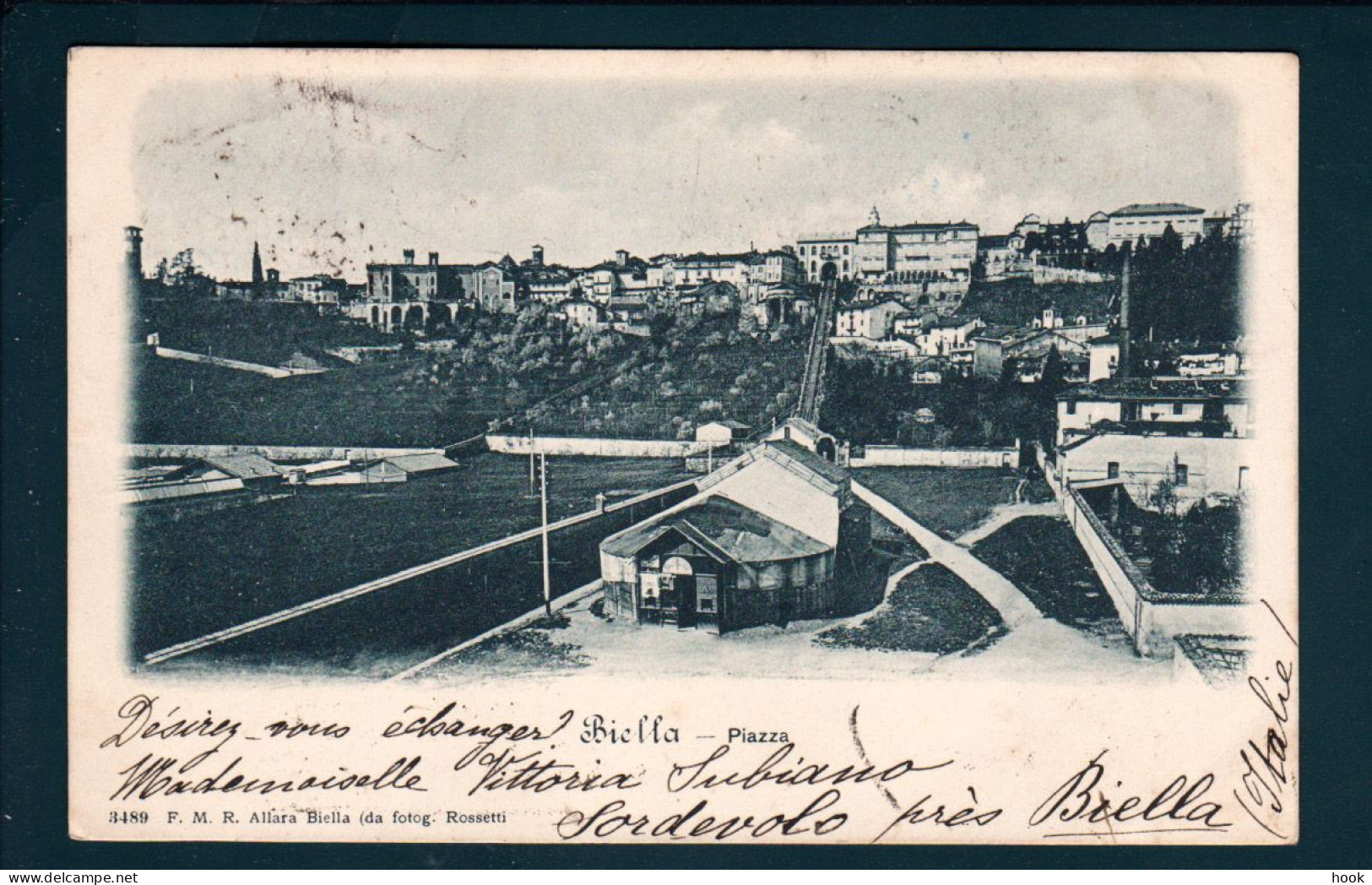 ITALY Old Postcard BIELLA, Piazza (1900). - Biella