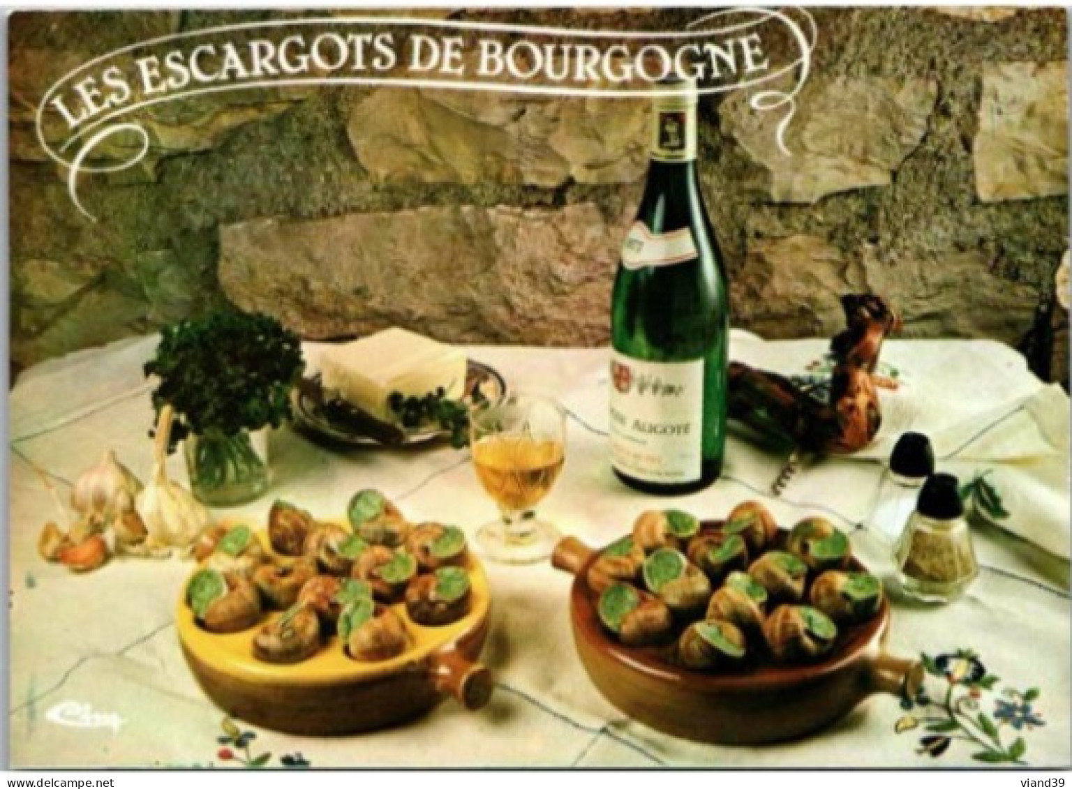 LES ESCARGOTS DE BOURGOGNE. .  -   Recettes De Cuisine  .  - CPM - Voir Scannes Recto-Verso - Recipes (cooking)
