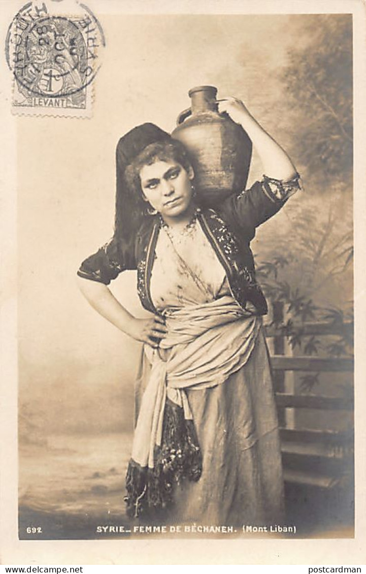 Liban - Femme De Bcharré (orthographié Béchaneh) - CARTE PHOTO - Ed. F. Haddad 692 - Lebanon