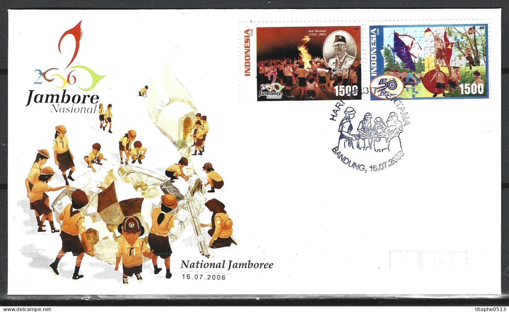 INDONESIE. N°2205-6 De 2006 Sur Enveloppe 1er Jour. Scoutisme. - Storia Postale