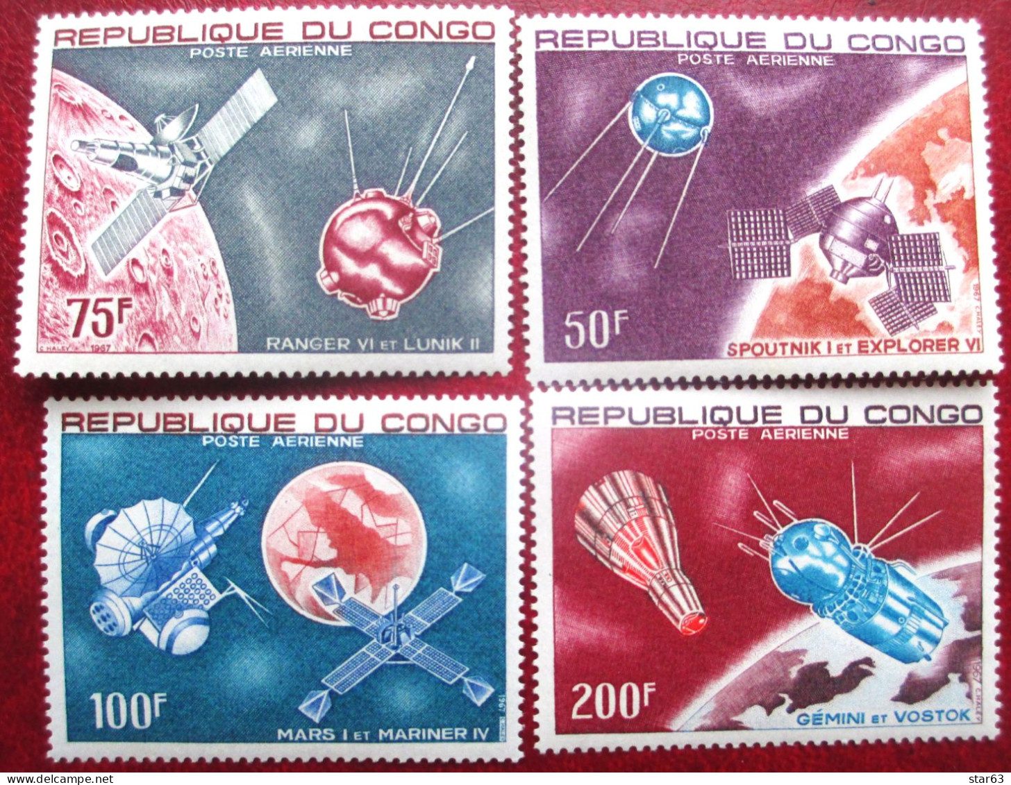 Congo  1967  Space  4 V   MNH - Afrique