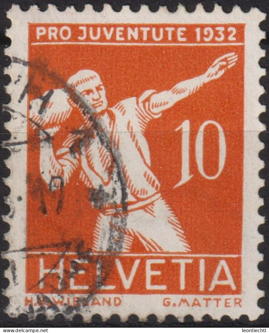 1932  Schweiz / Pro Juventute ° Mi:CH 263, Yt:CH 264, Zum:CH J62, Steinstosser - Used Stamps