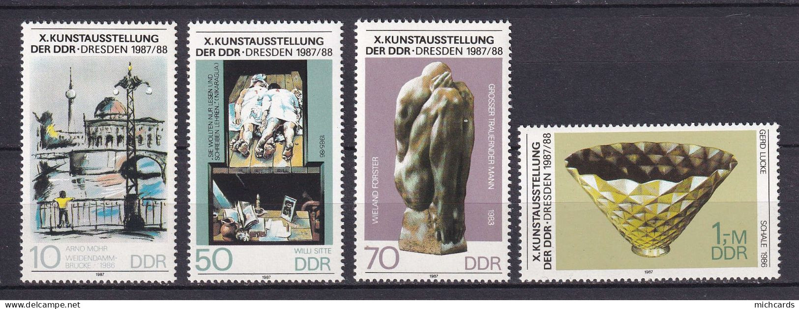 181 ALLEMAGNE DDR 1987 - Y&T 2740/43 - Art - Neuf ** (MNH) Sans Charniere - Neufs