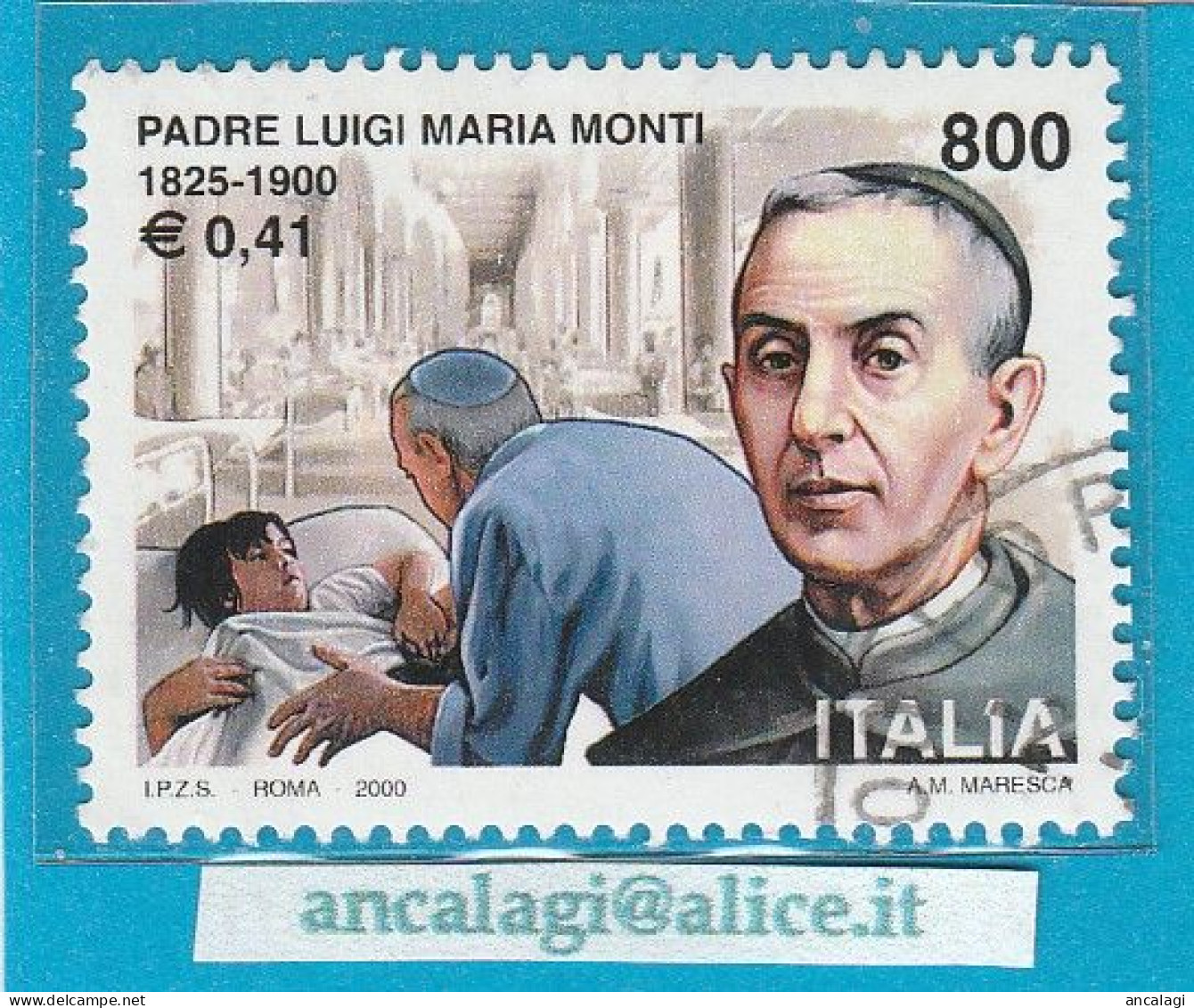 USATI ITALIA 2000 - Ref.0839A "PADRE LUIGI MARIA MONTI" 1 Val. - - 1991-00: Usados