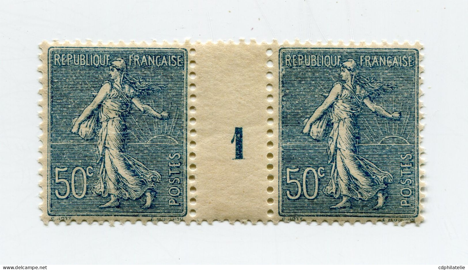 FRANCE N°161 * TYPE SEMEUSE LIGNEE EN PAIRE AVEC MILLESIME 1 ( 1921 ) - Millésime