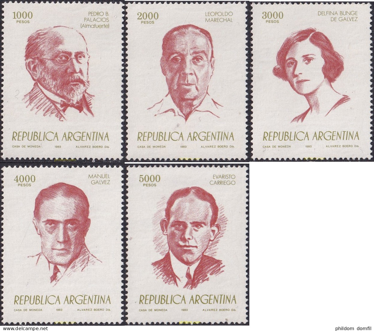 283571 MNH ARGENTINA 1983 ESCRITORES ARGENTINOS - Unused Stamps