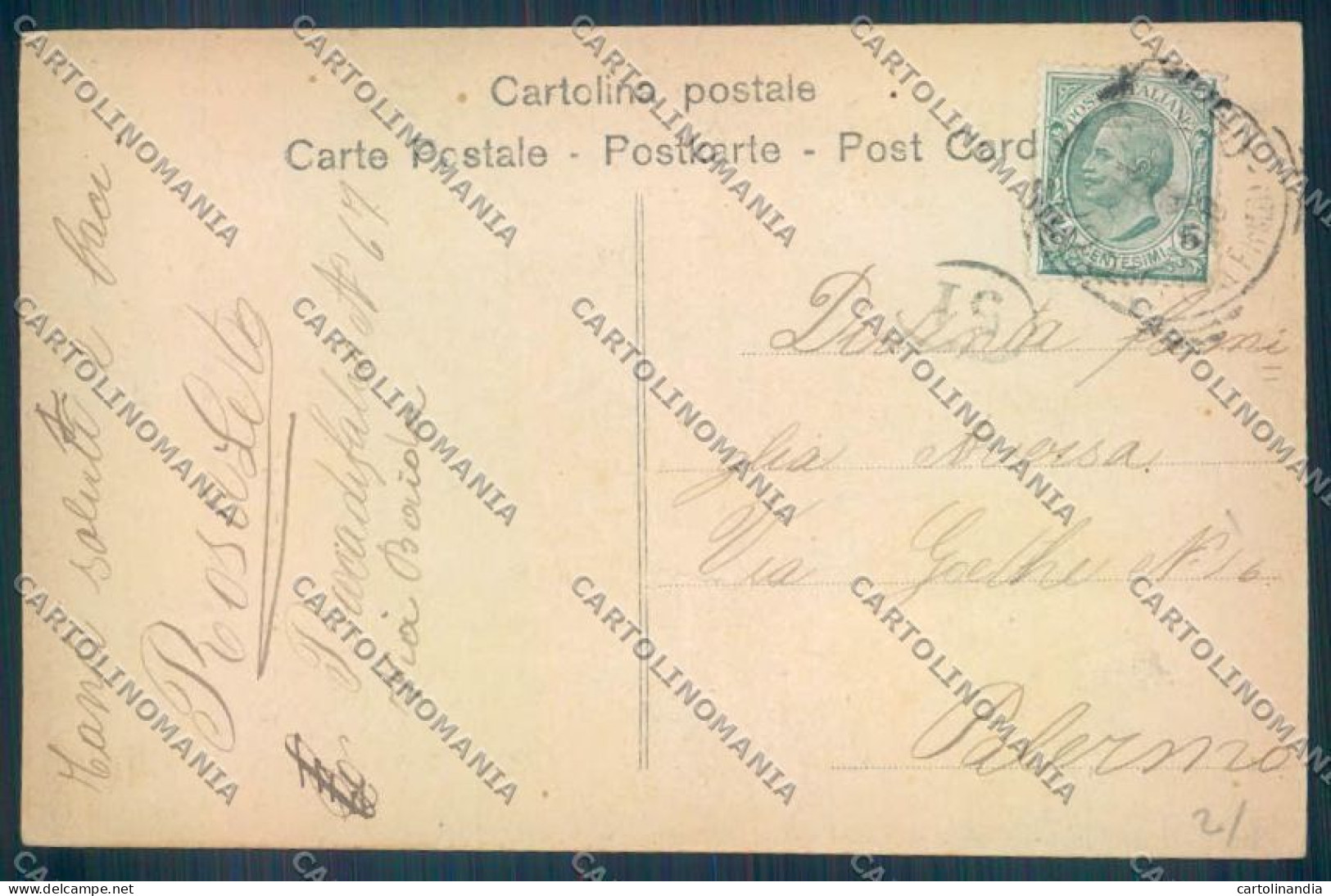 Palermo Città Via Bonello Alterocca Cartolina ZT8184 - Palermo