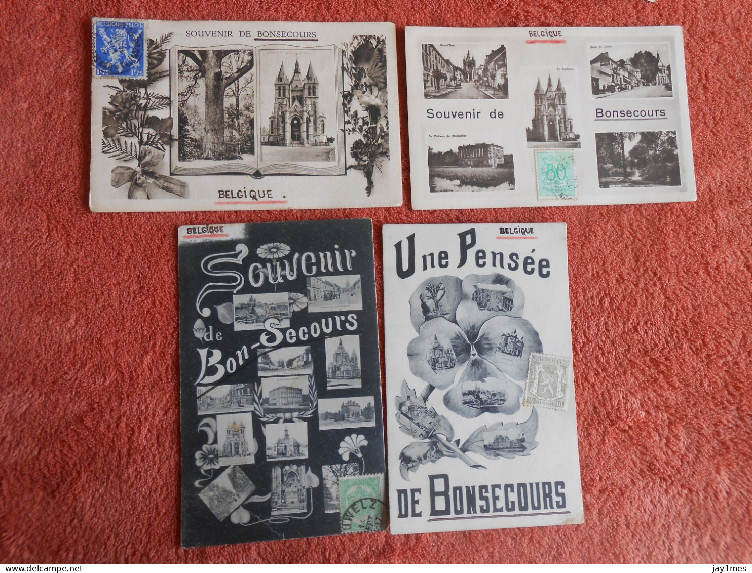 4 Cpa Bonsecours Souvenir Pensée - Peruwelz