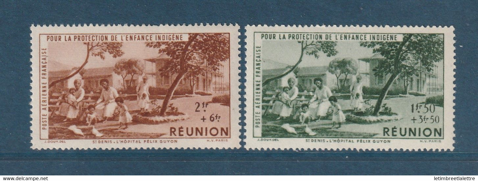 Réunion - Poste Aérienne - YT N° 7 Et 8 ** - Neuf Sans Charnière - 1942 - Posta Aerea