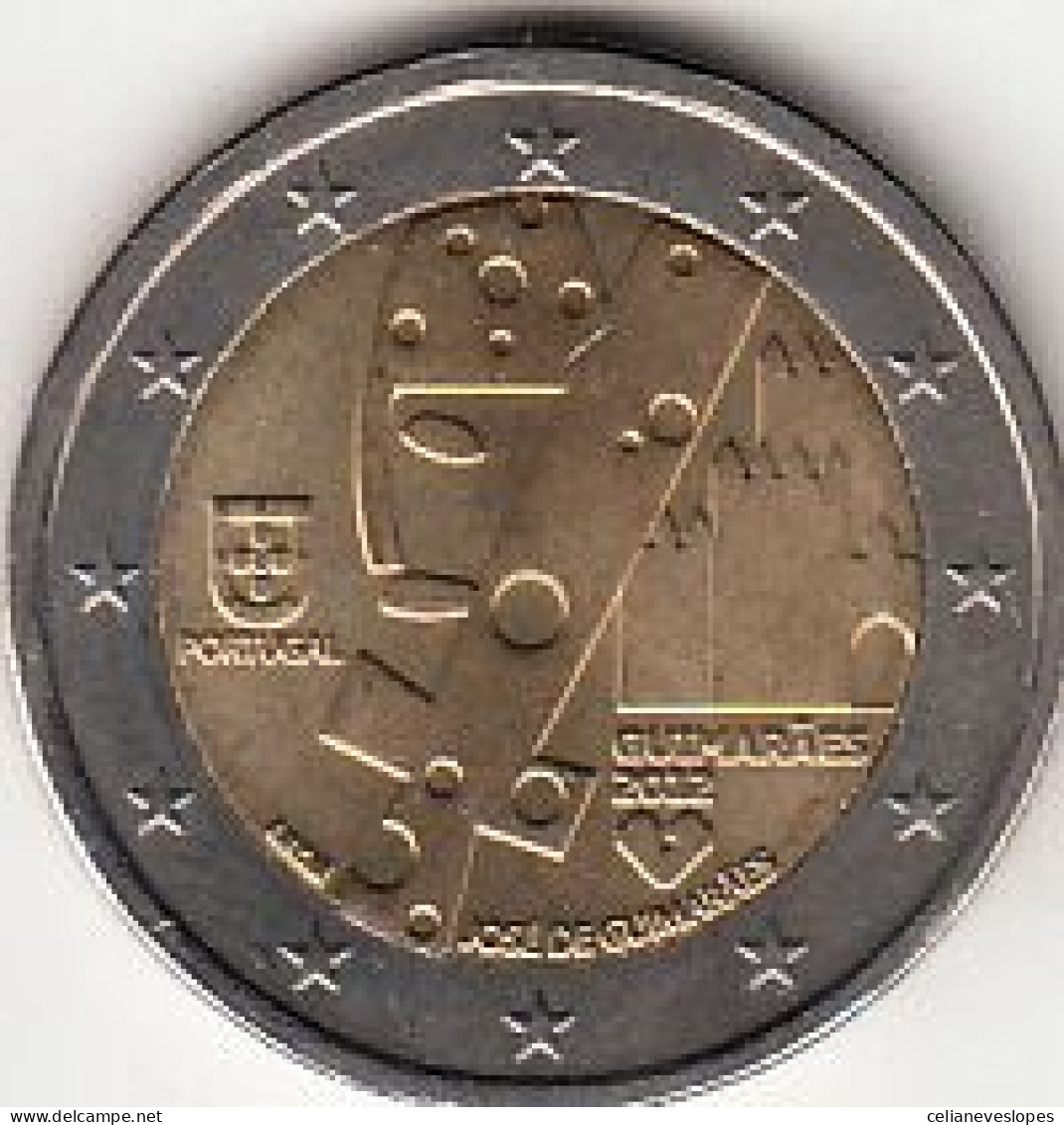 Moeda De Portugal, (10), 2 Euro De Guimarães, Capital Europeia Da Cultura De 2012, UNC - Portugal