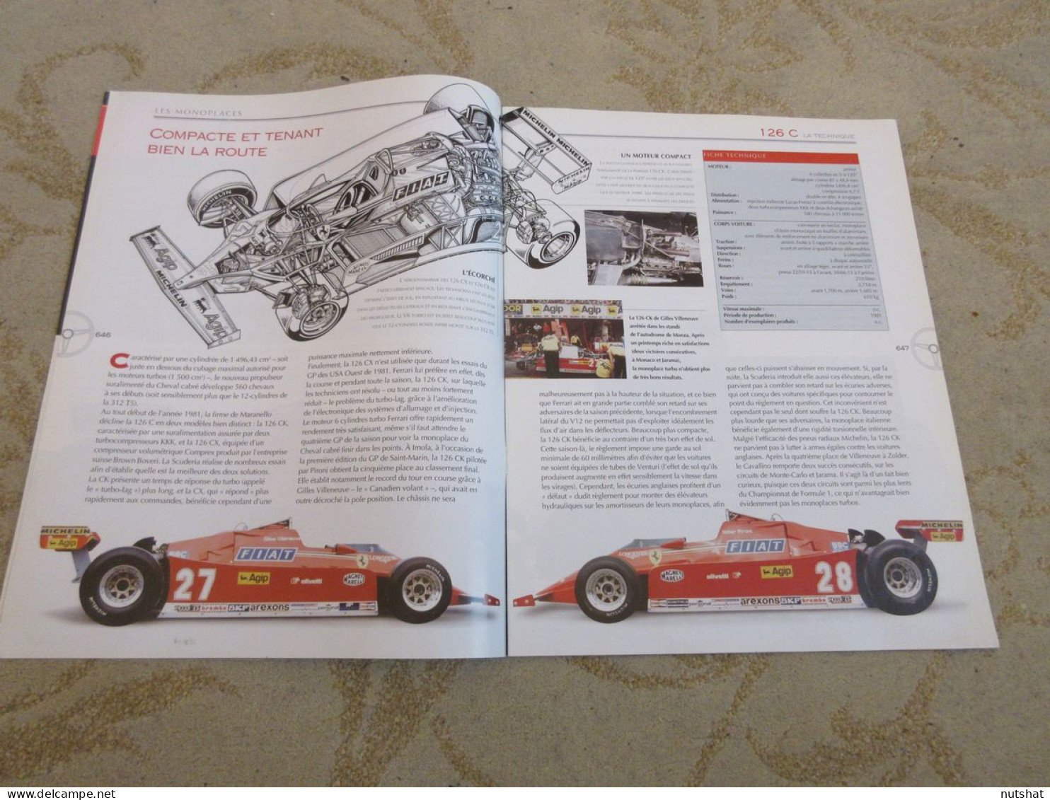 FERRARI COLLECTION 41 F1 126C 1981 VILLENEUVE - 512 BB 1978 - F430 2004 - Otros