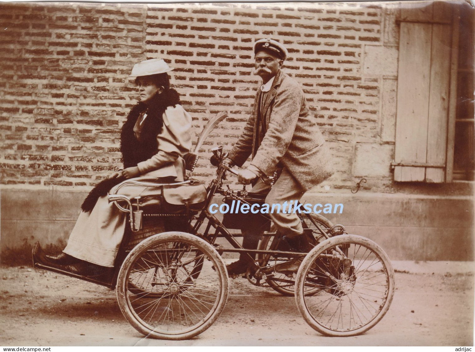 Quadricycle à Moteur ?? Avec Avertisseurs Sonores !!Photo Originale Scann Recto Verso - Sonstige & Ohne Zuordnung