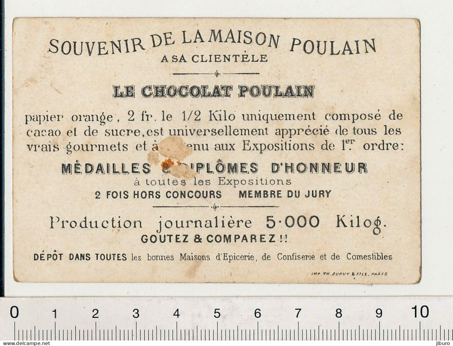 Image Chromo Ancienne Chocolat Poulain : Un Mauvais Coup (de Fusil) - Poulain