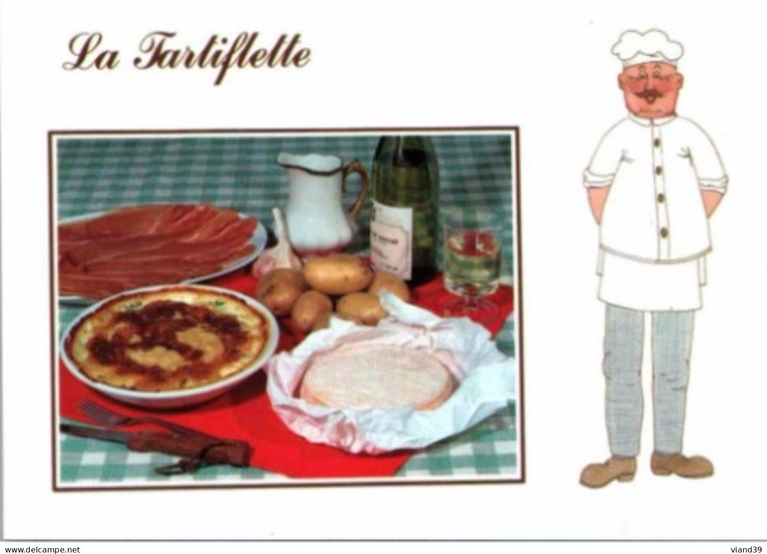 LA TARTIFLETTE. .  -   Recettes De Cuisine Alsace .  - CPM - Voir Scannes Recto-Verso - Recipes (cooking)