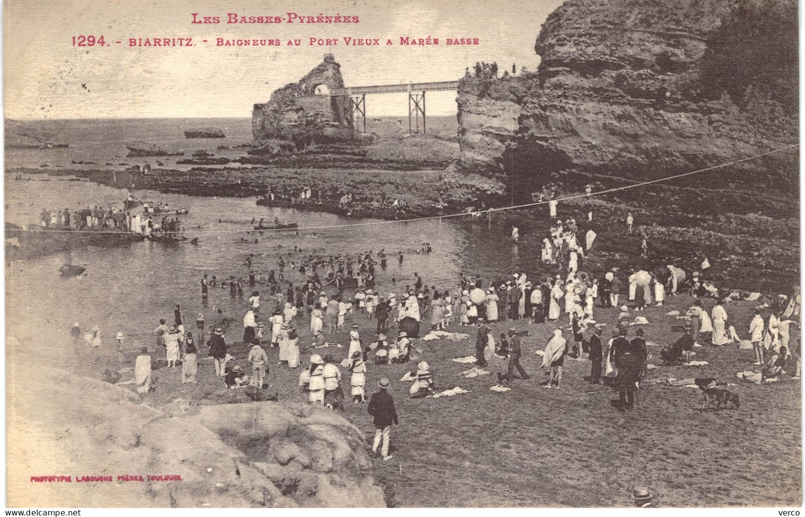 Carte POSTALE  Ancienne De  BIARRITZ - Baigneurs Au Port - Vieux - Biarritz