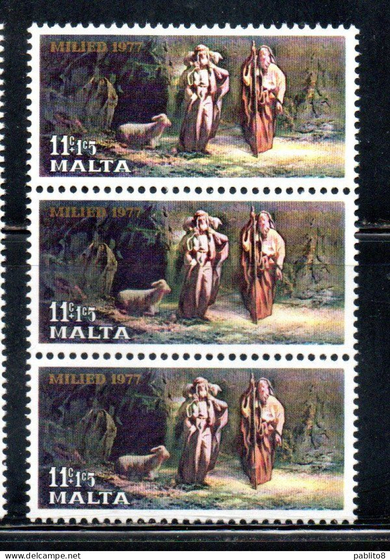 MALTA 1977 CHRISTMAS NATALE NOEL WEIHNACHTEN NAVIDAD NATAL BLOCK 11c + 1.5c MNH - Malte