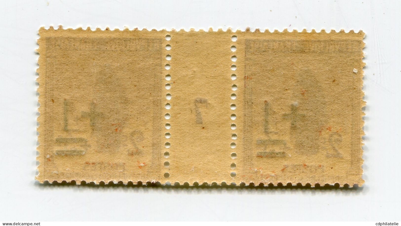 FRANCE N°162 ** ORPHELIN EN PAIRE AVEC MILLESIME 7 ( 1917 ) - Millesimi