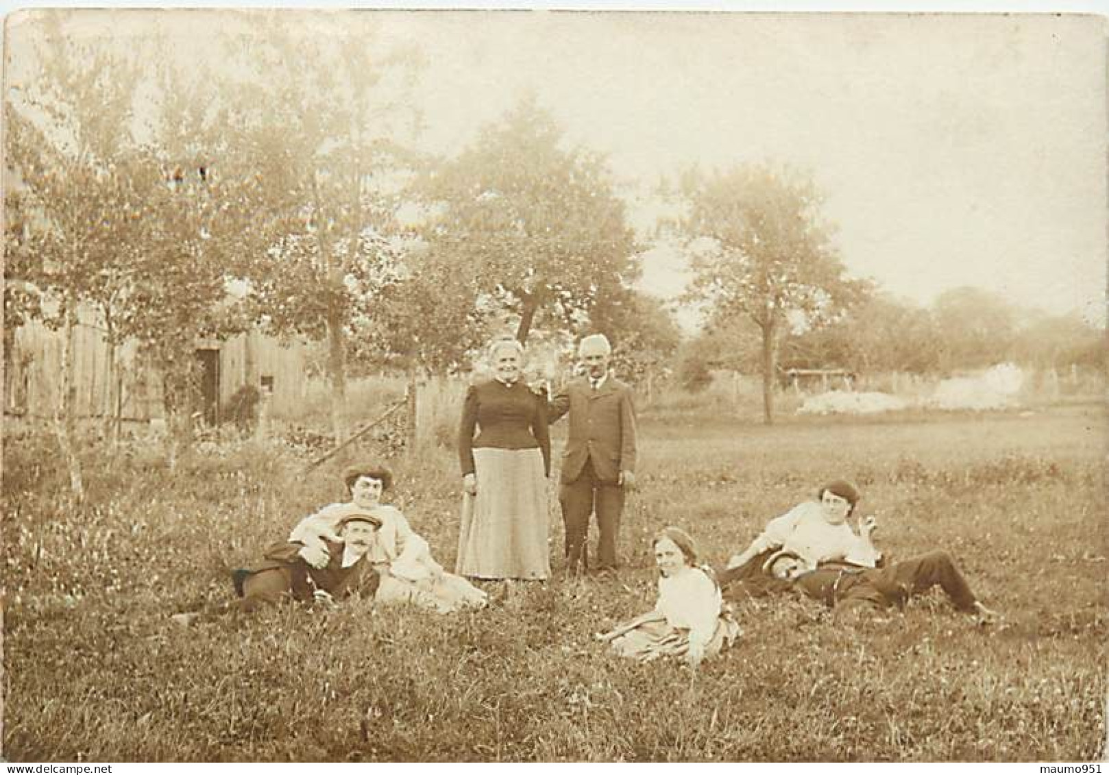 CARTE PHOTO SOUVENIR . La Fille Et Les 2 Enfants - Photos