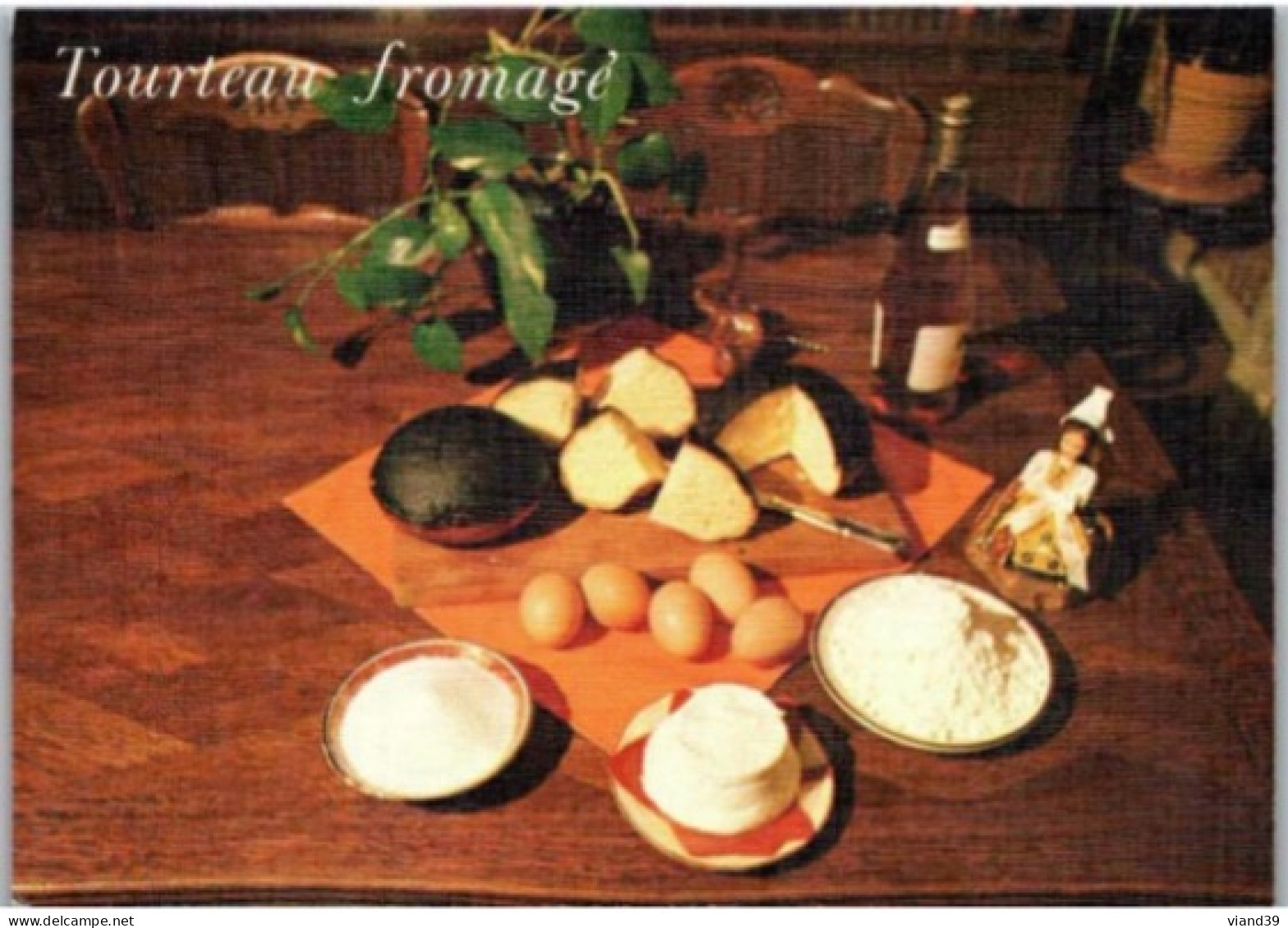 TOURTEAU FROMAGÉ .  -   Recettes De Cuisine .  - CPM - Voir Scannes Recto-Verso - Recettes (cuisine)