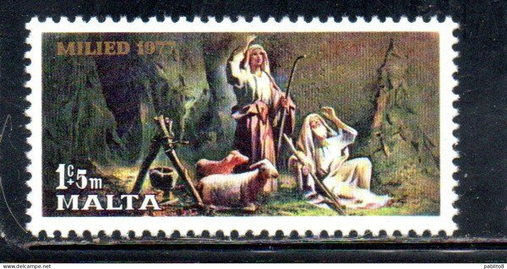 MALTA 1977 CHRISTMAS NATALE NOEL WEIHNACHTEN NAVIDAD NATAL 1c + 5m MNH - Malta