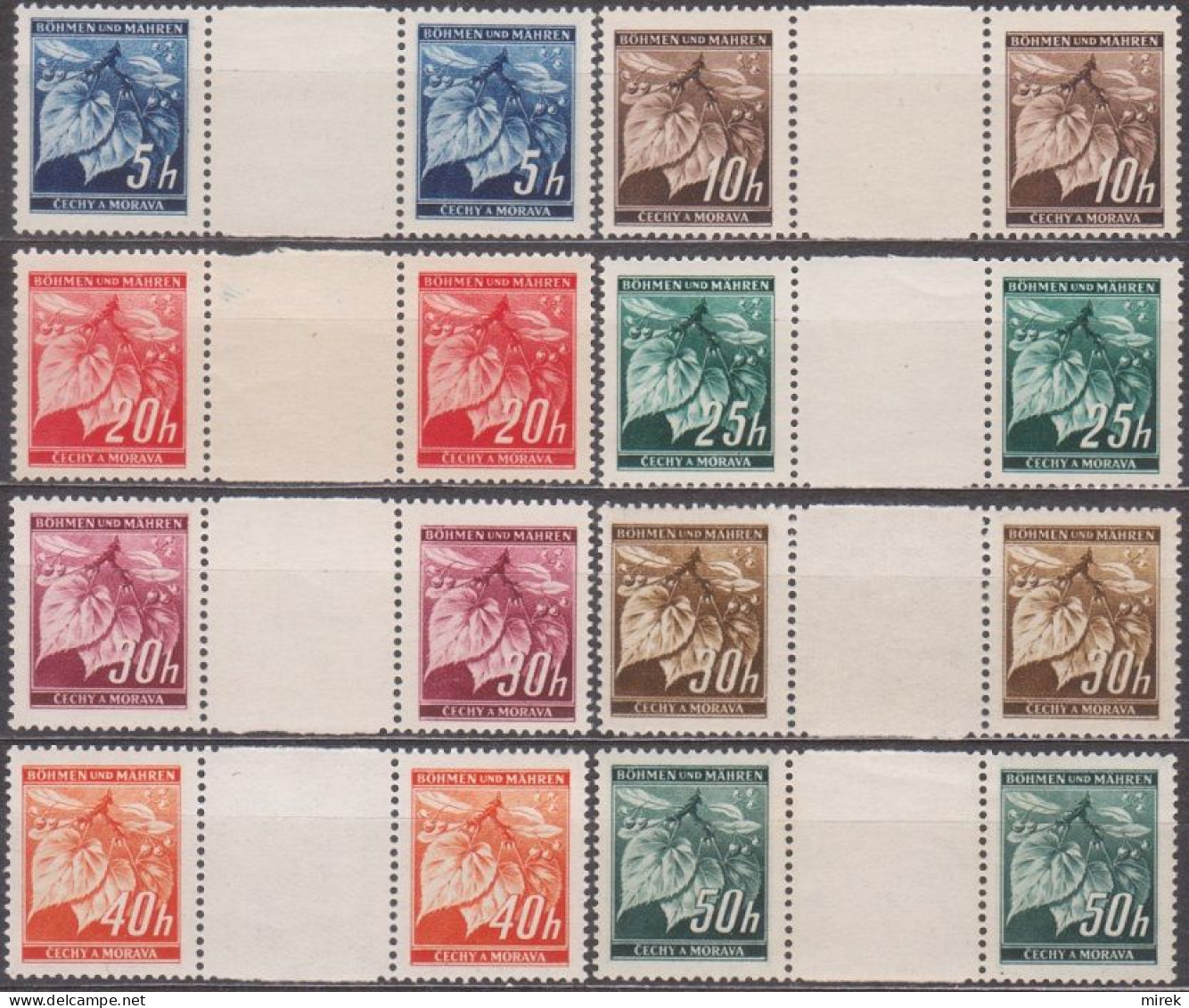 045/ Pof. 20-27, Complete Small Interarchs - Unused Stamps