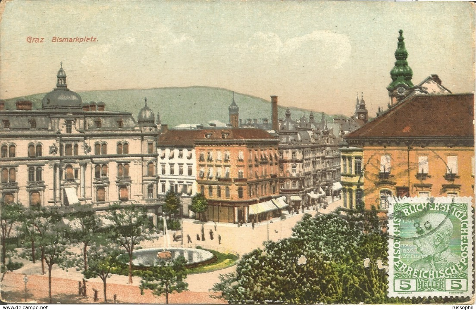 AUSTRIA - GRAZ - BISMARKPLATZ - ED. SCHLAUER REF #8.6.08  - 1912   - Graz