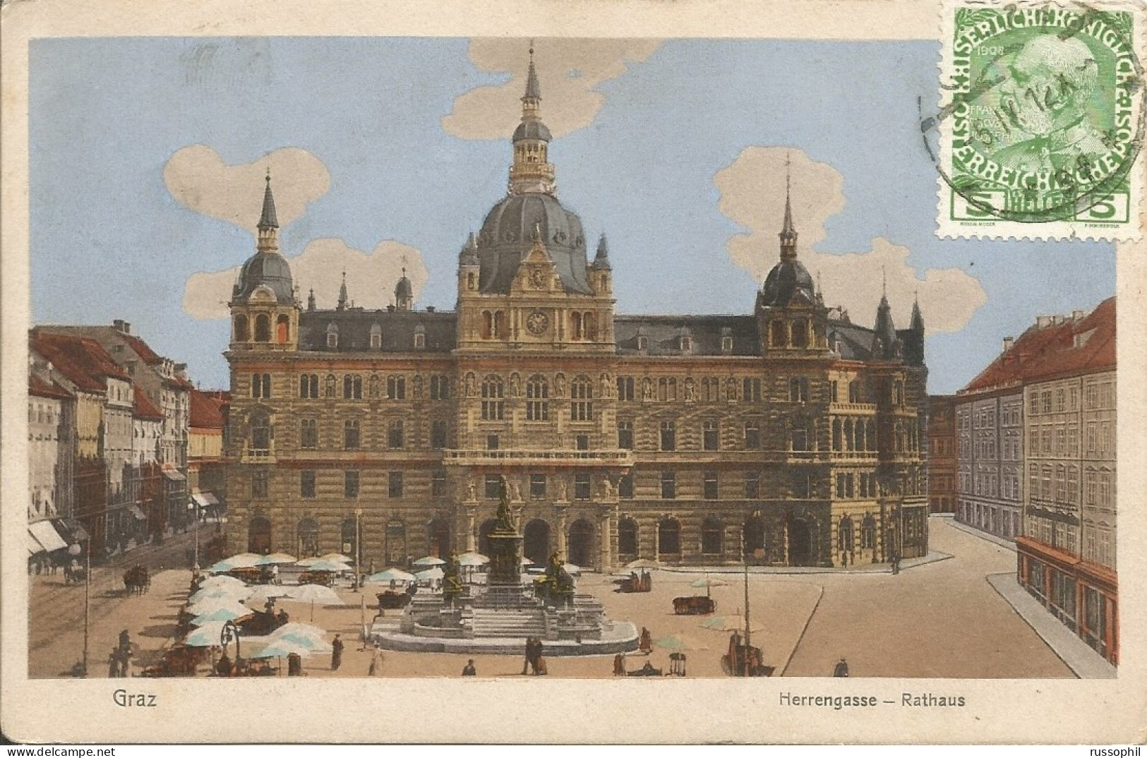 AUSTRIA - GRAZ - HERRENGASSE - RATHAUS - 1912   - Graz