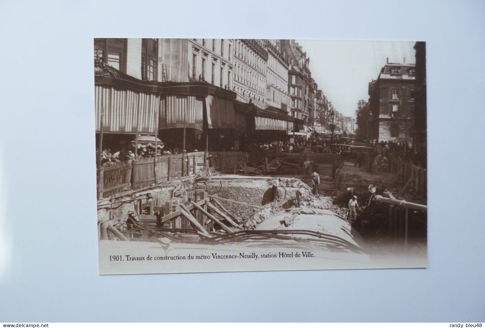 PARIS  -  Ligne VINCENNES - NEUILLY  -  Travaux De Construction Du Métro     ( 1901 )  -  éditions ATLAS - Métro Parisien, Gares