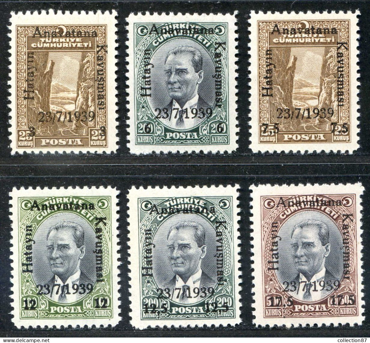 REF 091 > TURQUIE < Yv N° 912 à 917 * * < Neuf Luxe Dos Visible - MNH * *  Cat 9 € - Turkey - Unused Stamps