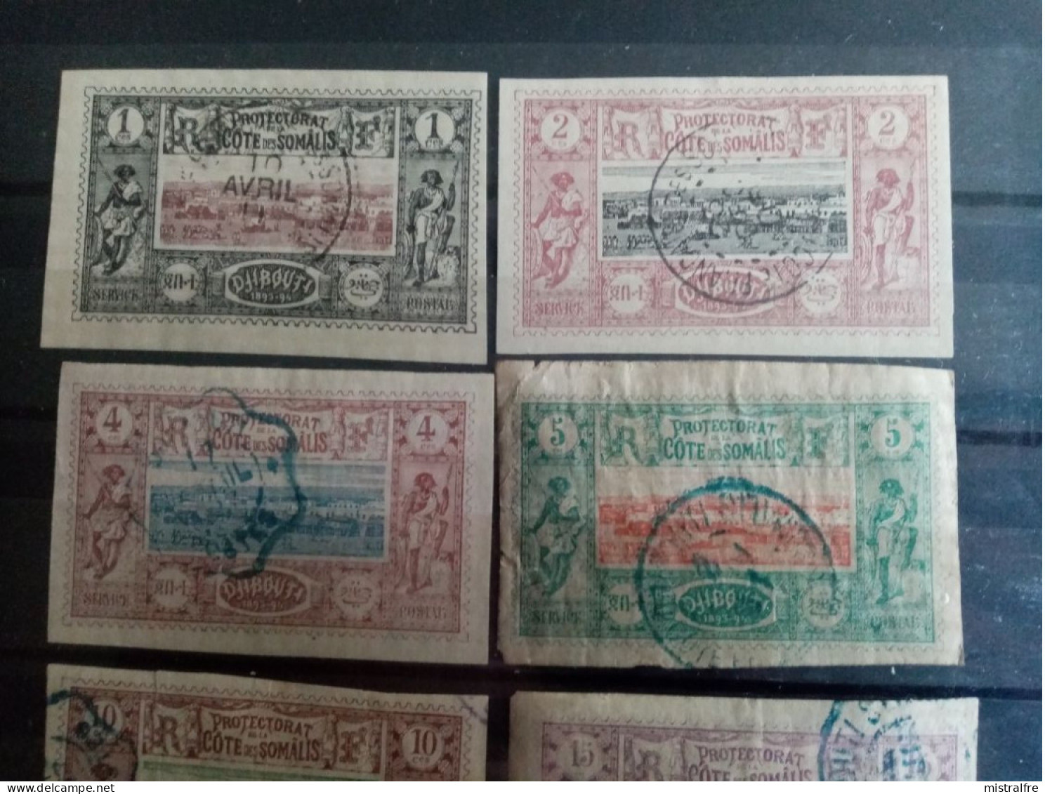 Côte Des SOMALIES. 1894-1900. " Vues De DJIBOUTI " N° 6 à 13 . 8 Oblitérés.. Côte YT 2022 : 81,00 € - Unused Stamps