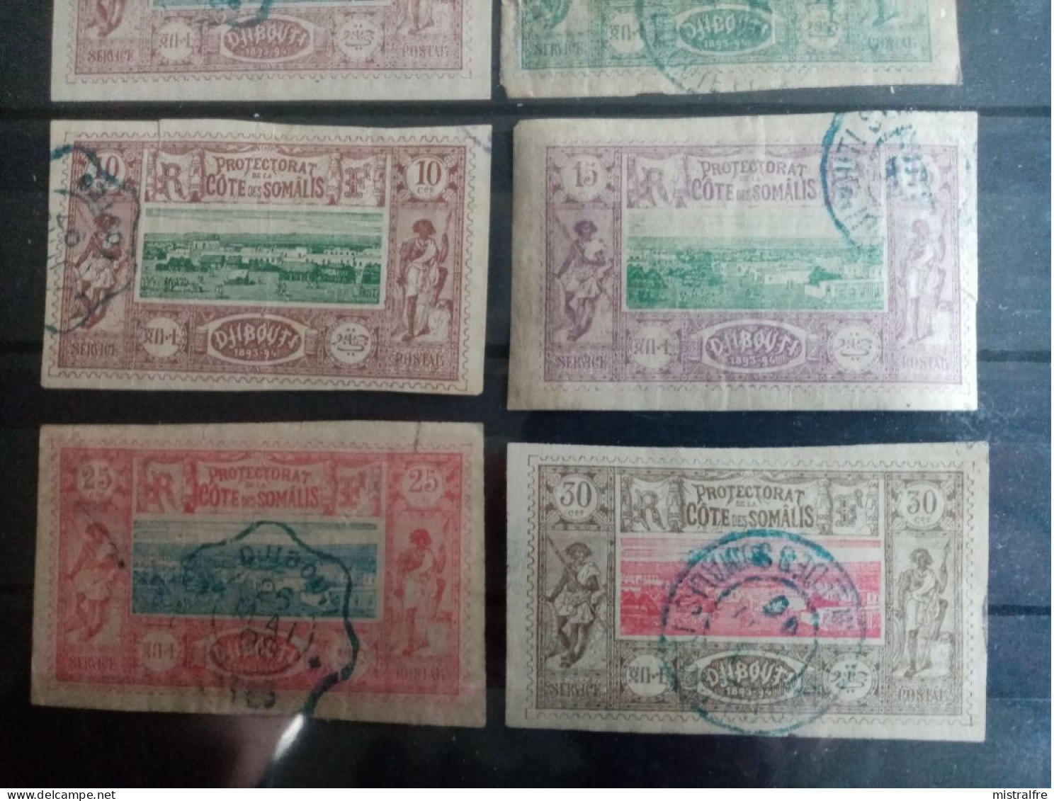 Côte Des SOMALIES. 1894-1900. " Vues De DJIBOUTI " N° 6 à 13 . 8 Oblitérés.. Côte YT 2022 : 81,00 € - Neufs