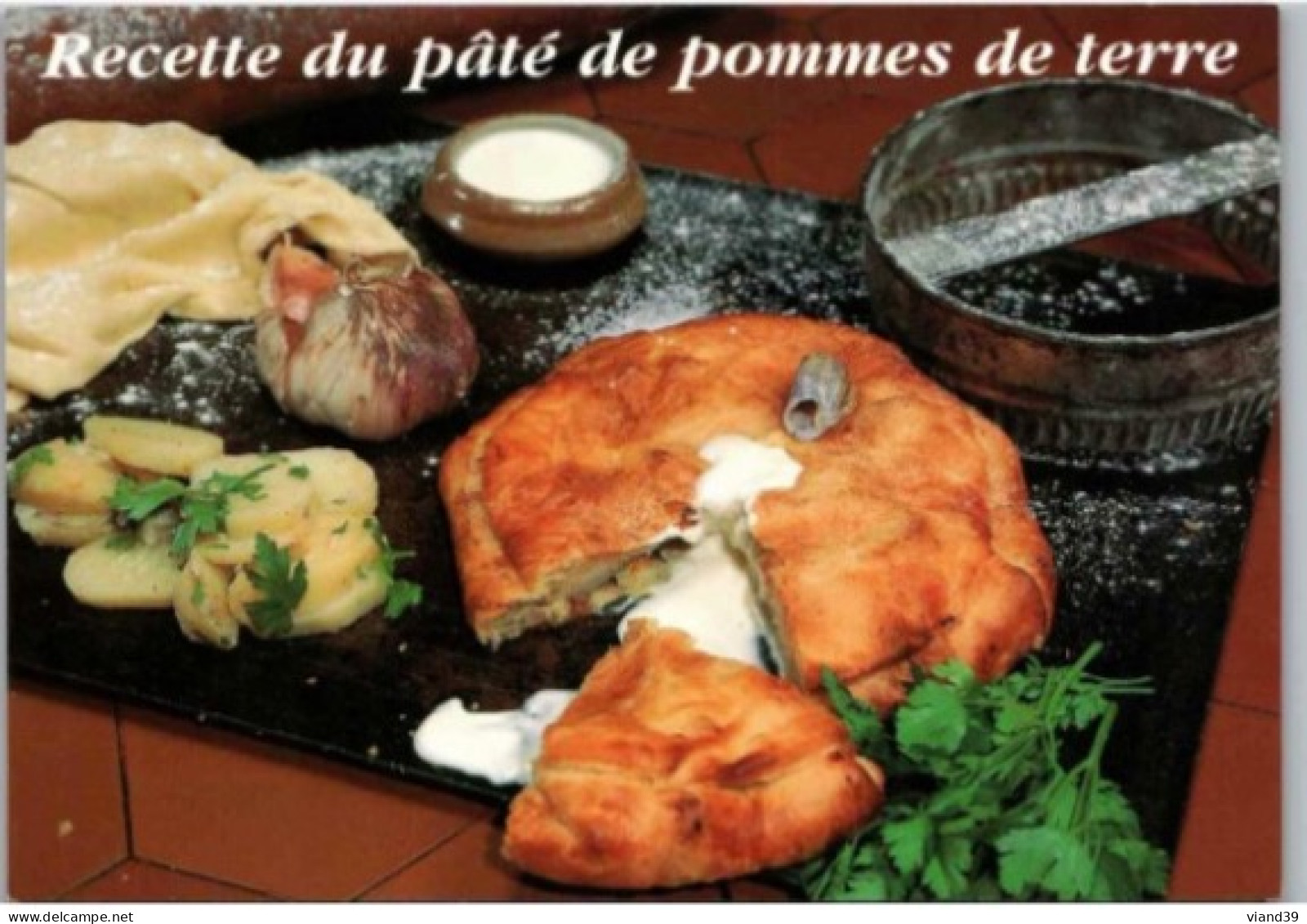 PATÉ DE POMMES DE TERRE.   .  -   Recettes De Cuisine .  - CPM - Voir Scannes Recto-Verso - Recipes (cooking)