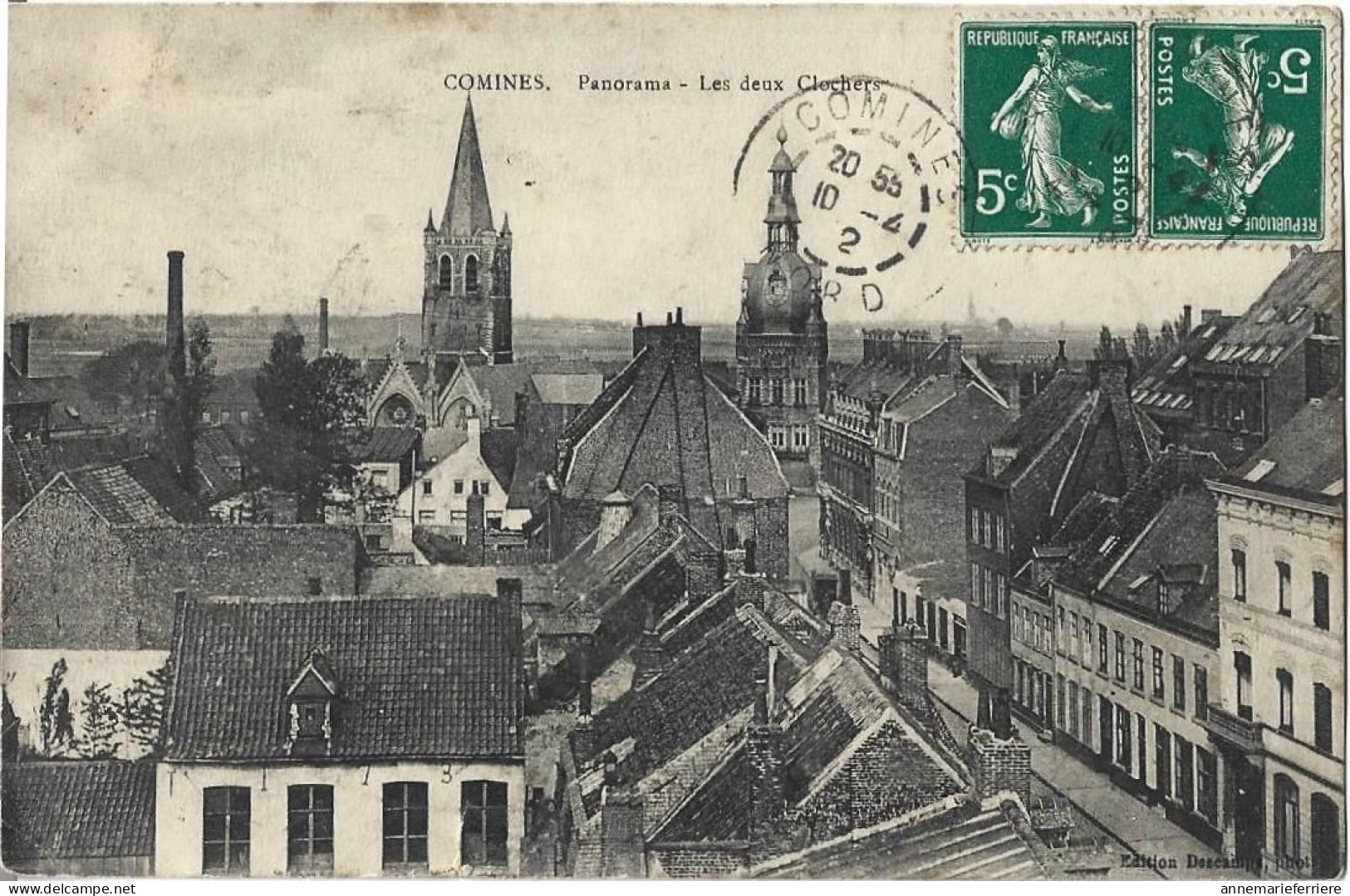 COMINES Panorama - Les Deux Clochers Clocher - Comines-Warneton - Komen-Waasten