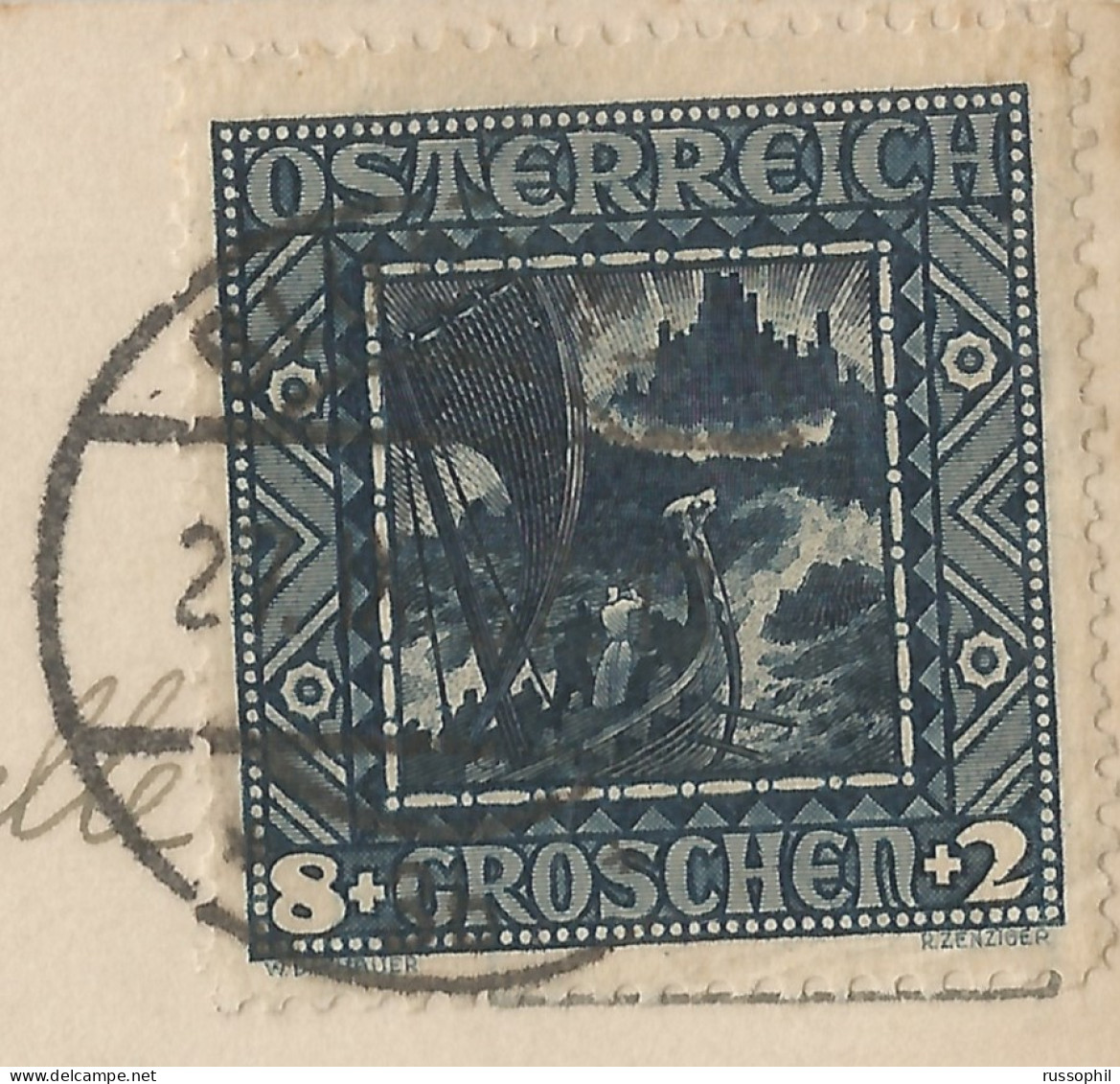 AUSTRIA - 8 GROSCHEN FRANKING (Mi #489I ALONE) ON PC (VIEW OF STUBEN) FROM STUBEN TO BELGIUM - 1937 - Briefe U. Dokumente
