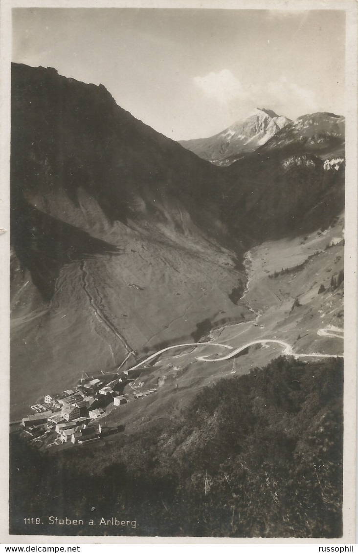 AUSTRIA - 8 GROSCHEN FRANKING (Mi #489I ALONE) ON PC (VIEW OF STUBEN) FROM STUBEN TO BELGIUM - 1937 - Lettres & Documents