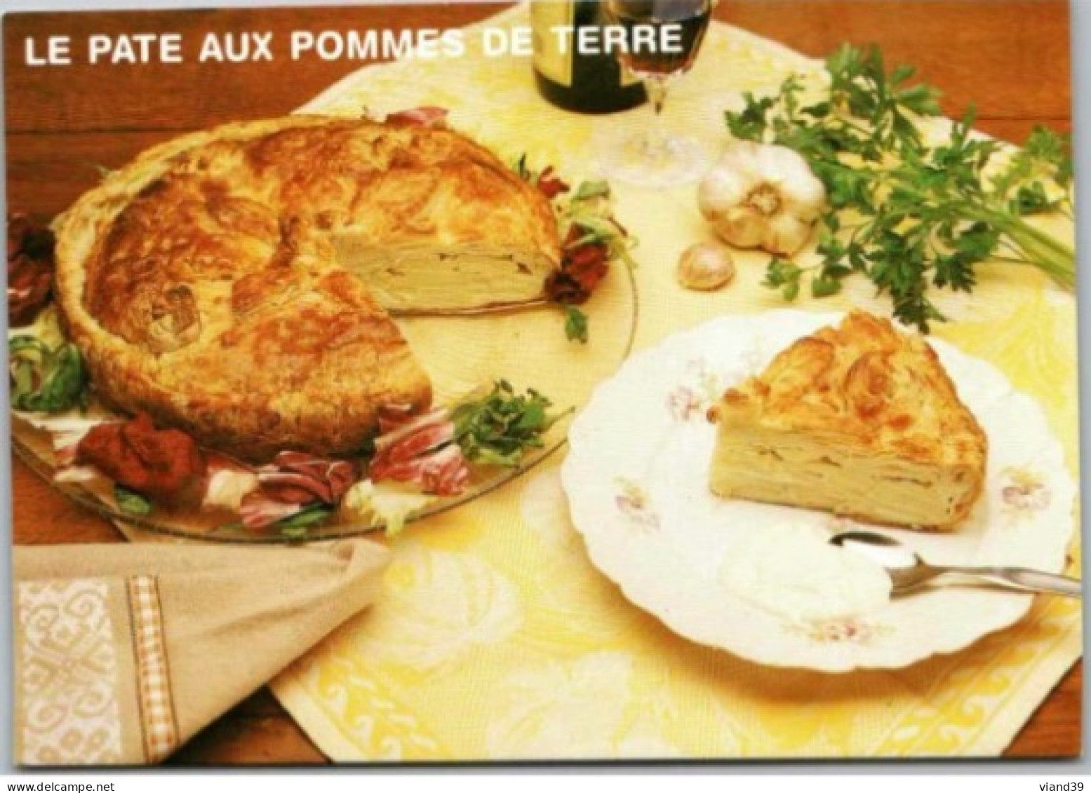 PATÉ DE POMMES DE TERRE.   .  -   Recettes De Cuisine .  - CPM - Voir Scannes Recto-Verso - Recepten (kook)